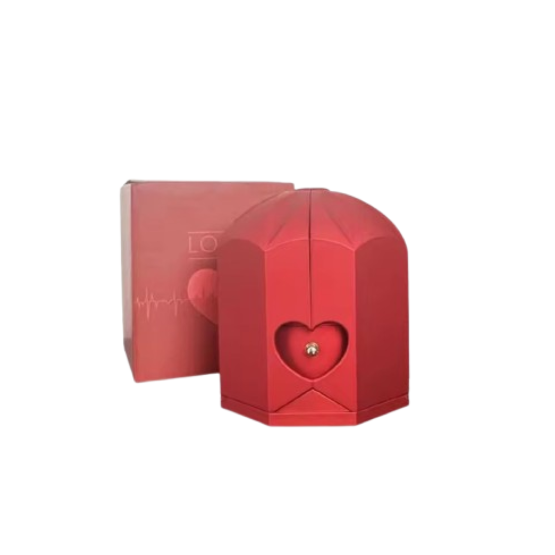 Caja Sorpresa con Rosa Eterna y Joyero Oculto